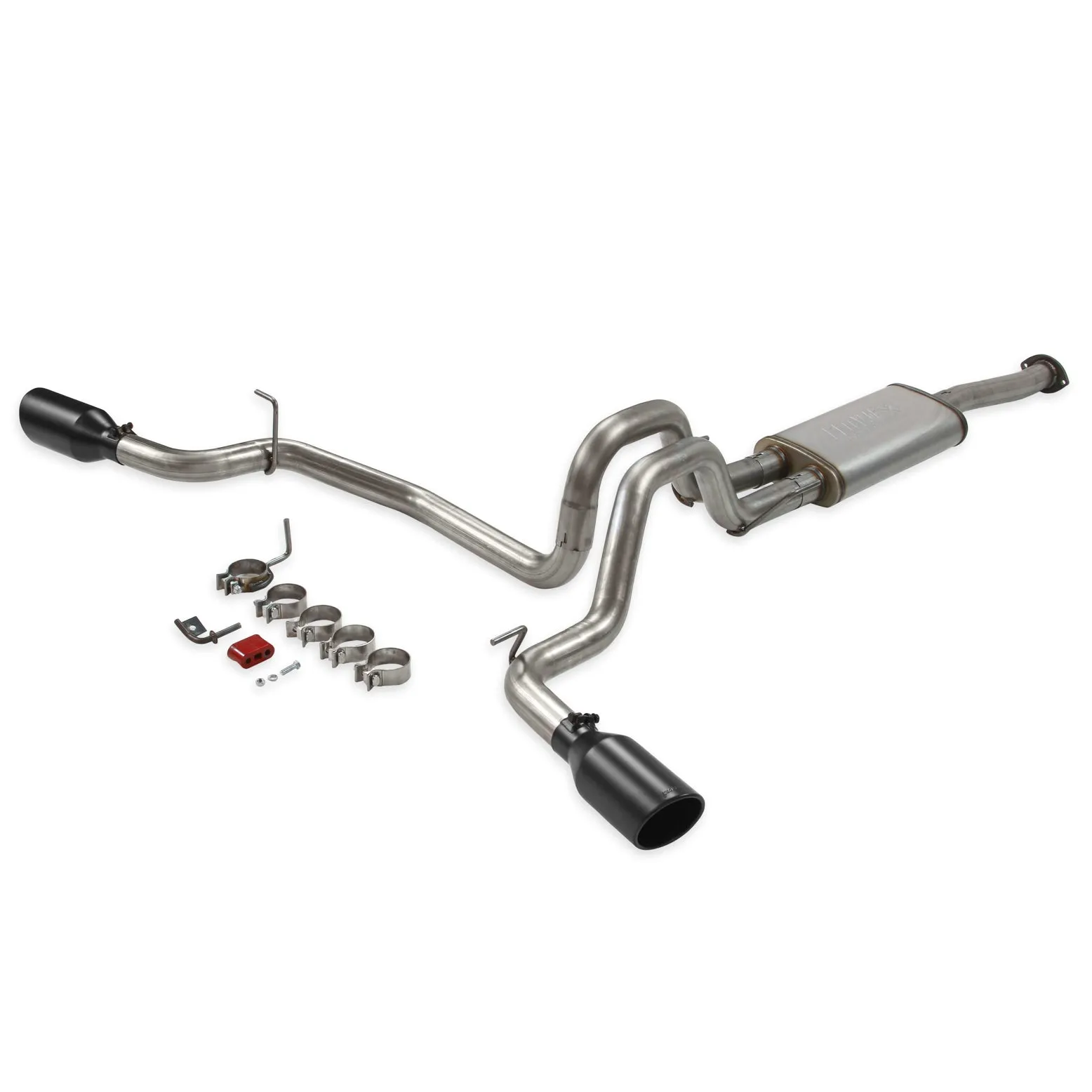 Flowmaster FlowFx Exhaust System - Cat-Back - 2-1/2" Diameter - Dual Side Exit - 4-1/2" Black Ceramic Tips - Stainless - 3.5 L