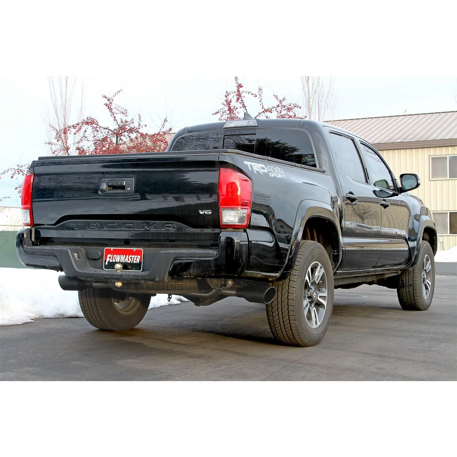 Flowmaster FlowFx Exhaust System - Cat-Back - 2-1/2" Diameter - Dual Side Exit - 4-1/2" Black Ceramic Tips - Stainless - 3.5 L