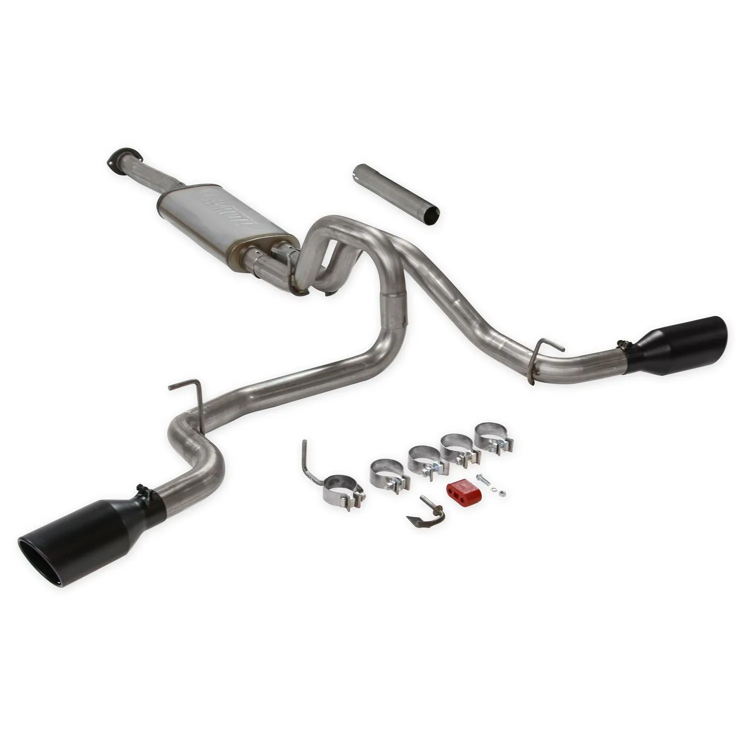Flowmaster FlowFx Exhaust System - Cat-Back - 2-1/2" Diameter - Dual Side Exit - 4-1/2" Black Ceramic Tips - Stainless - 3.5 L