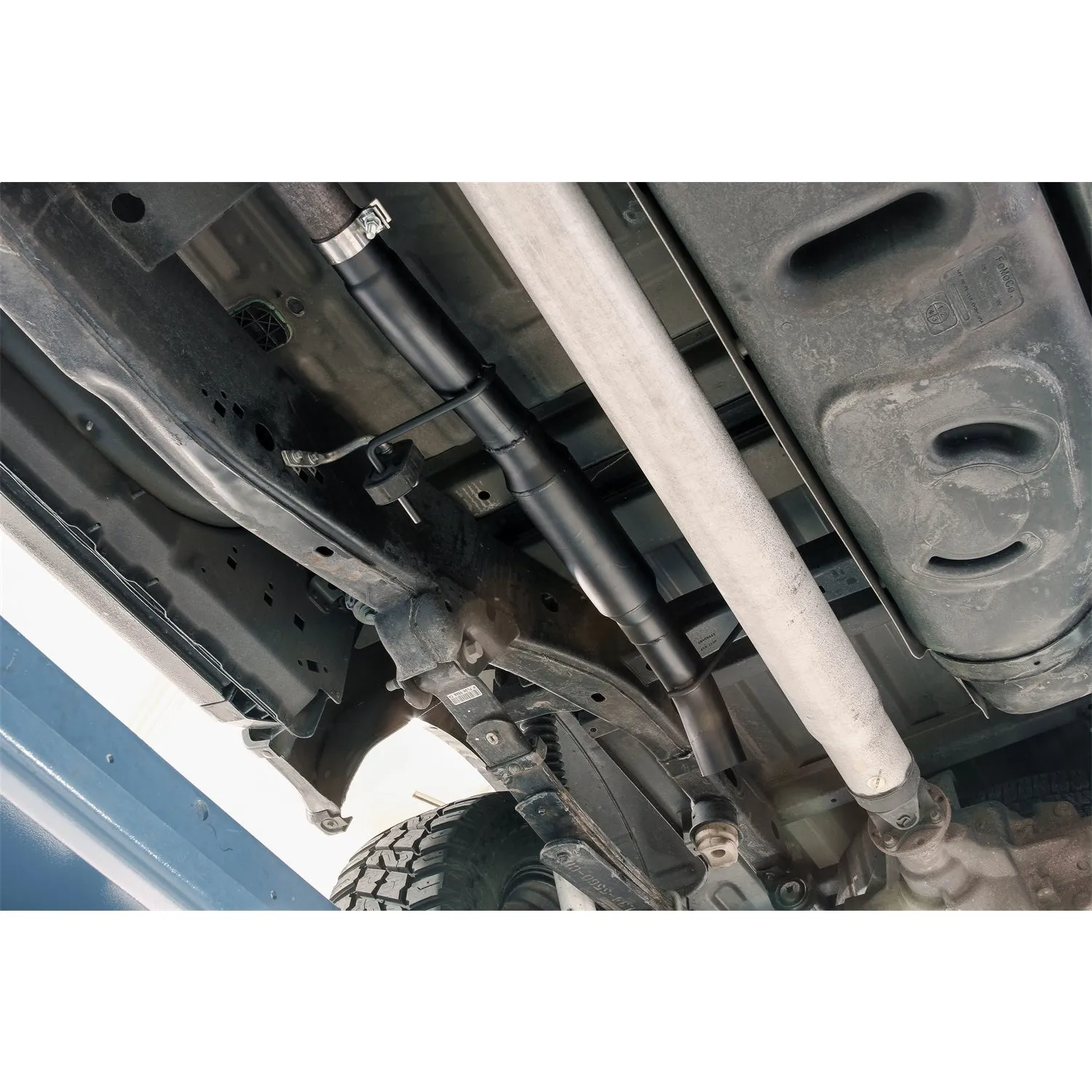 Flowmaster Outlaw Extreme Exhaust System - Cat-Back - 3" Diameter - Single Underbody Exit - Stainless - Black - Ford EcoBoost V6/Ford Modular