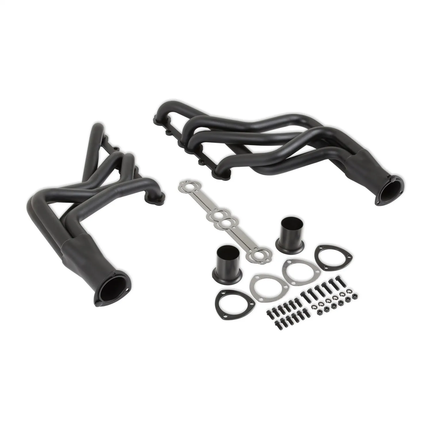 Flowtech Long Tube Headers - 1967-81 Camaro/1964-77 Chevelle/1969-79 Nova/1970-77 Monte Carlo/1965-89 Full Size - 283/400 - 1.625" - 3" Collector - Black Paint