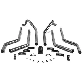Flowtech Super Street Header Back Dual Exhaust System - 1973-87 Chevy/GMC 1500/2500/3500 4WD Truck - 305/400
