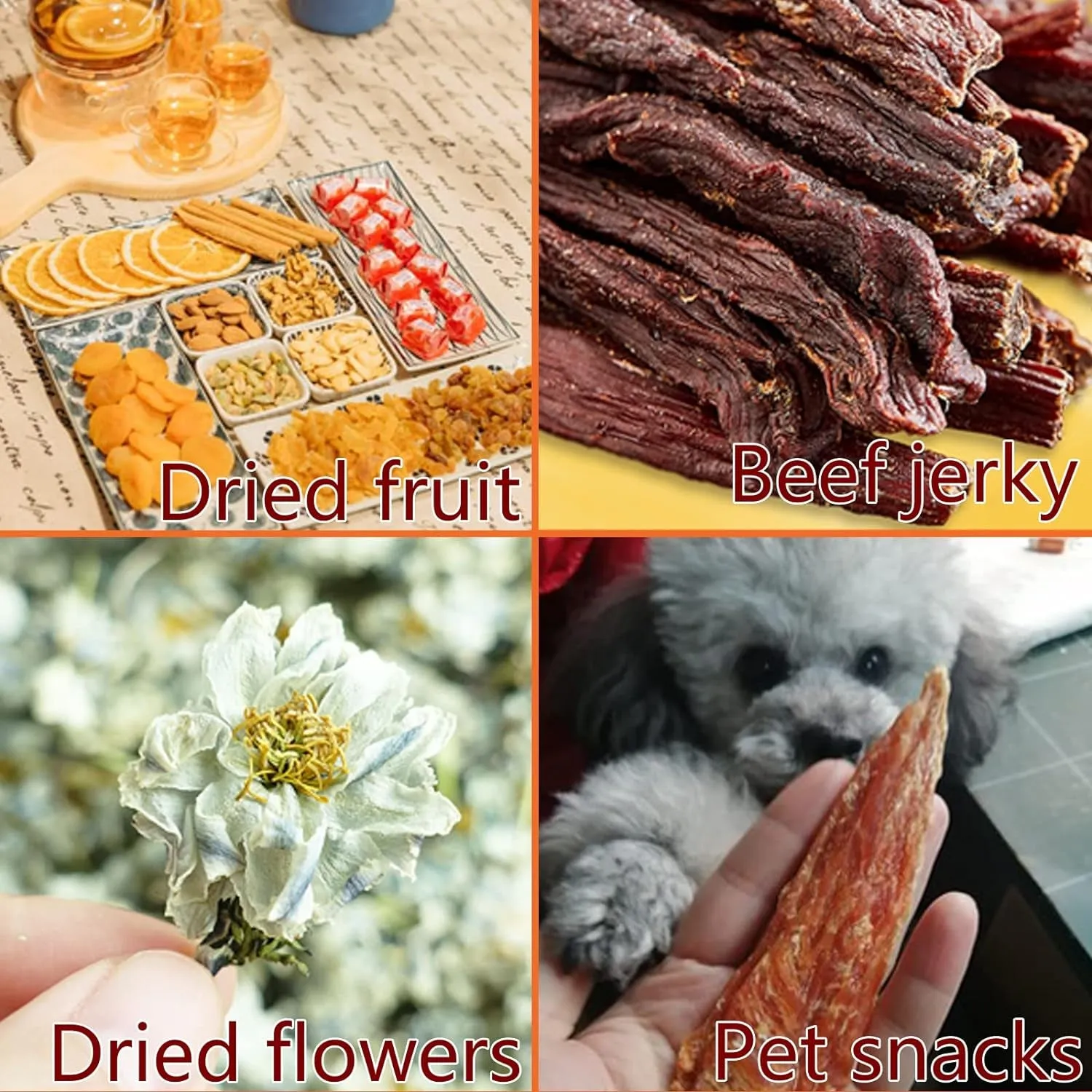 Food Dehydrator 20 Stainless Steel Trays, Food Dryer Machine for Fruit, Vegetables and Meat,