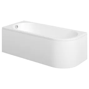 Gledhow 1700 x 725mm Back to Wall Bath With One Piece Curved Panel