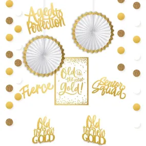 Golden Age Birthday Room Decorating Kit, 12 Count