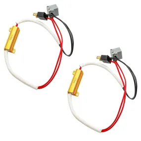 H7 HID & LED 50W 6Ohm Resistor Relay Kit Wiring Harness Adapter