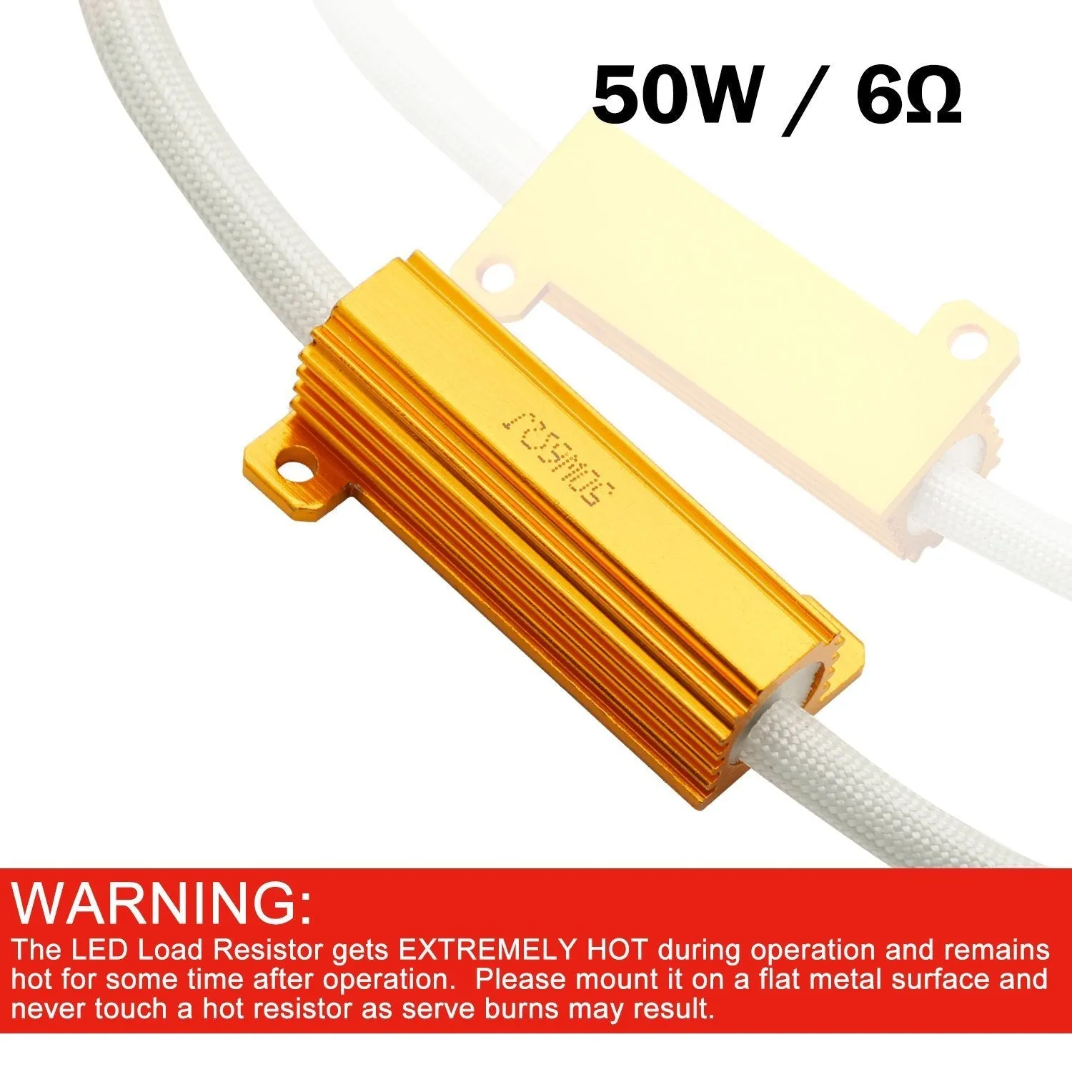 H7 HID & LED 50W 6Ohm Resistor Relay Kit Wiring Harness Adapter