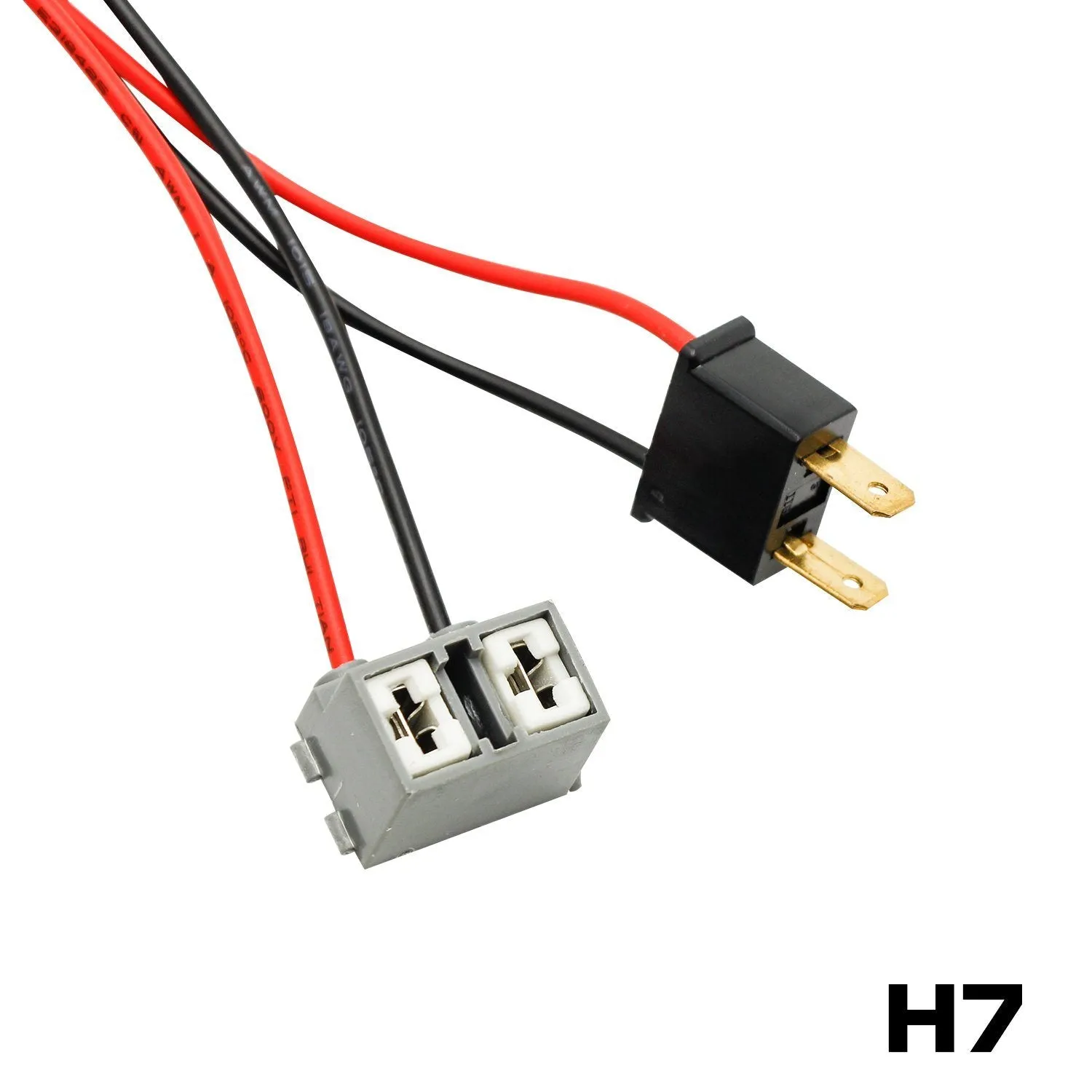 H7 HID & LED 50W 6Ohm Resistor Relay Kit Wiring Harness Adapter