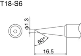 Hakko T18-S6 T18 Series Soldering Tip