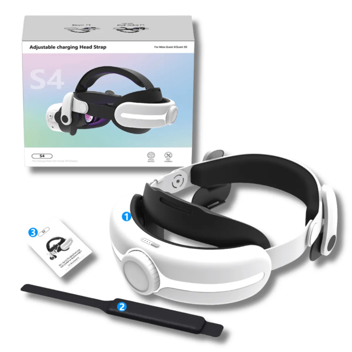 Head Halo Strap with 12000 mAh battery | for Meta Quest 3S &amp; Quest 3