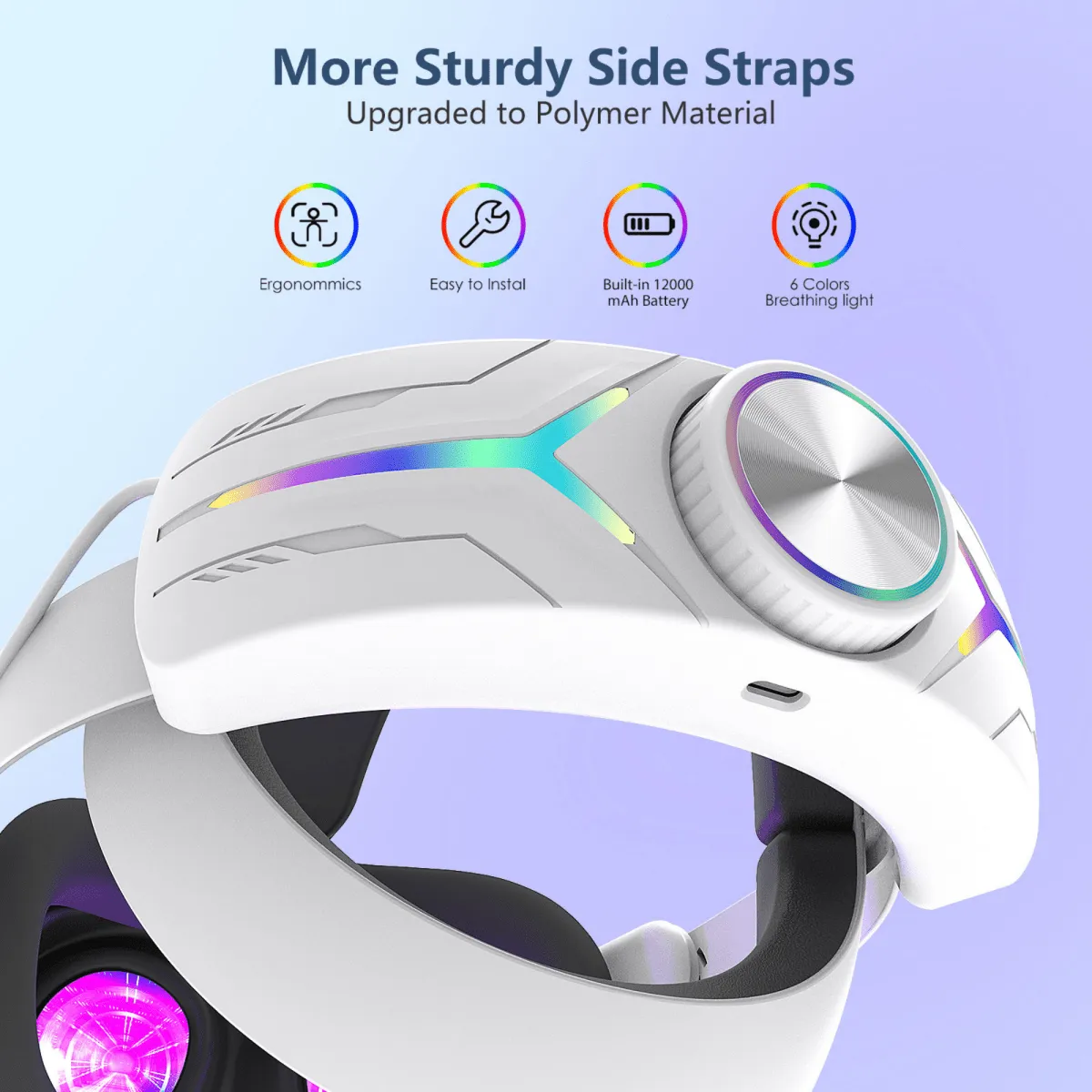 Head Strap Elite Strap with 12000 mAh battery | for Meta Quest 3S &amp; Quest 3