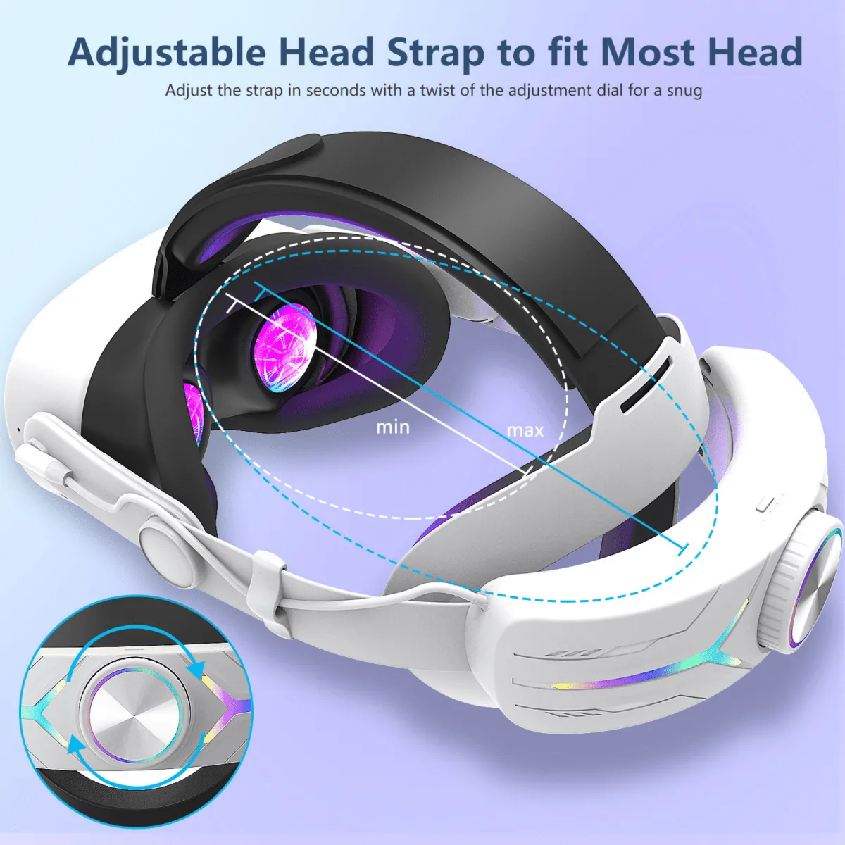 Head Strap Elite Strap with 12000 mAh battery | for Meta Quest 3S &amp; Quest 3
