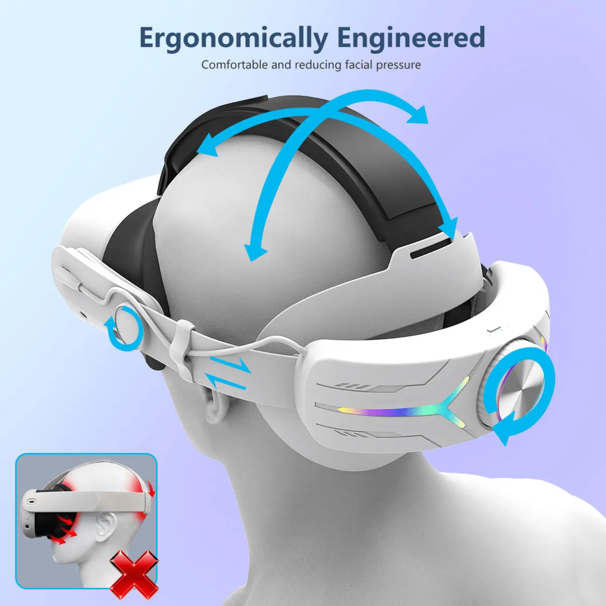 Head Strap Elite Strap with 12000 mAh battery | for Meta Quest 3S &amp; Quest 3