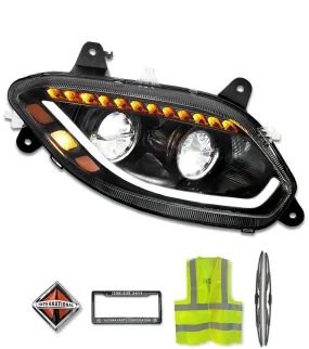 Headlight Led With Turn Sequential Signal Black Passenger 2018  International LT LT625