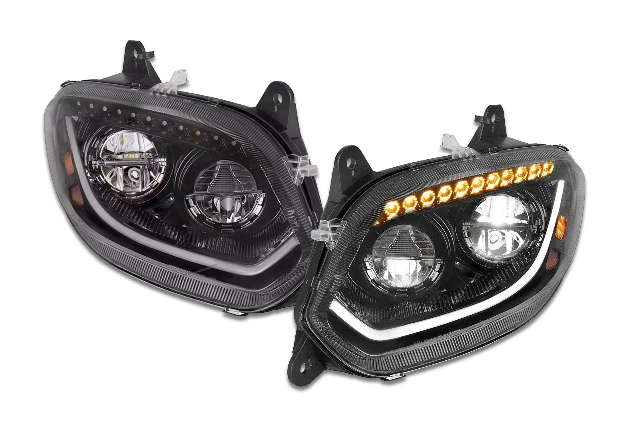 Headlights Led With Turn Sequential Signal Black Set 2018  International LT LT625