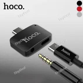 HOCO 2 in 1 Type-C Charging   3.5mm Audio Adapter Converter for Most Type-C Phone