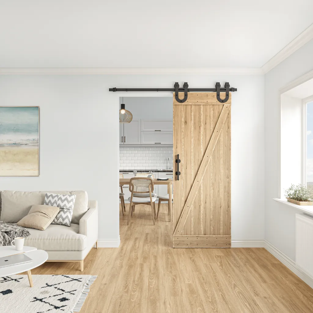 Horseshoe Single/Double Barn Door Hardware Kit