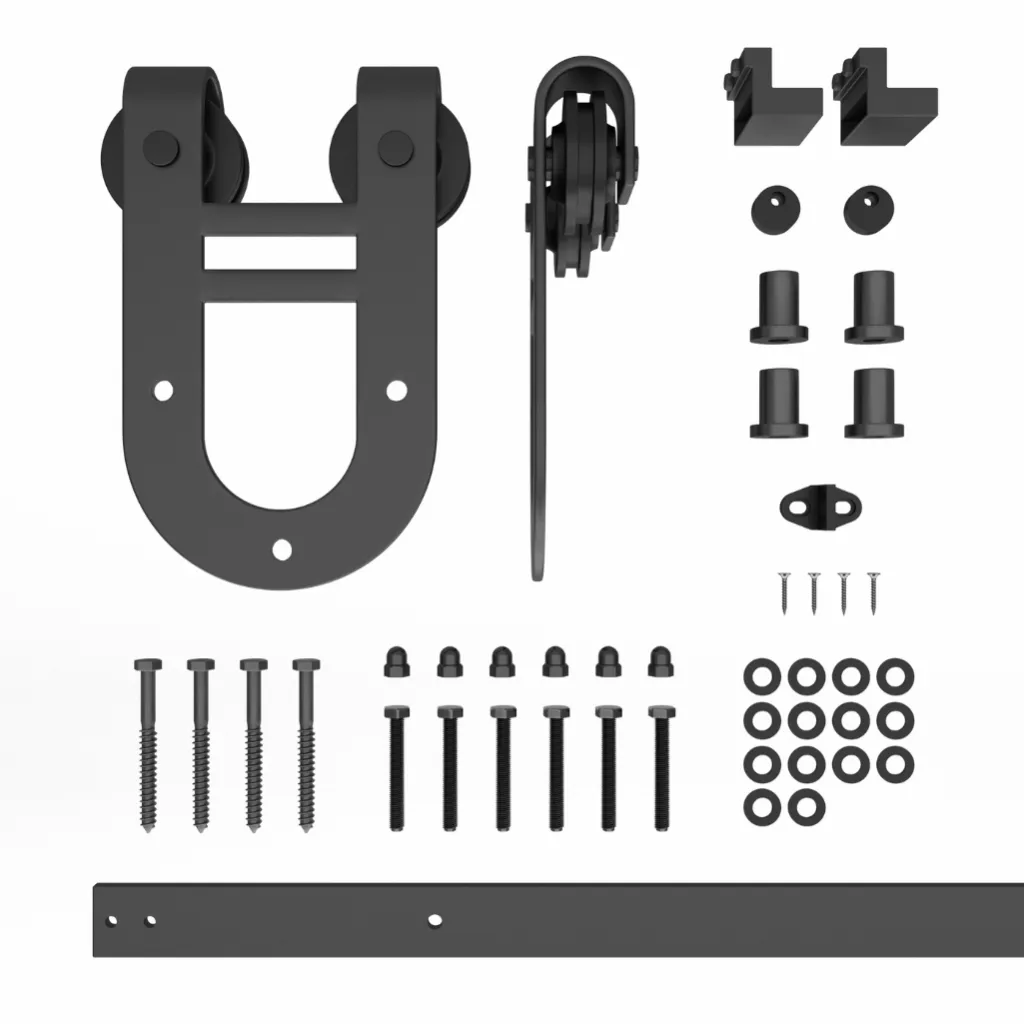 Horseshoe Single/Double Barn Door Hardware Kit