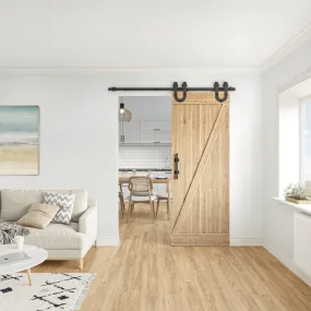 Horseshoe Single/Double Barn Door Hardware Kit