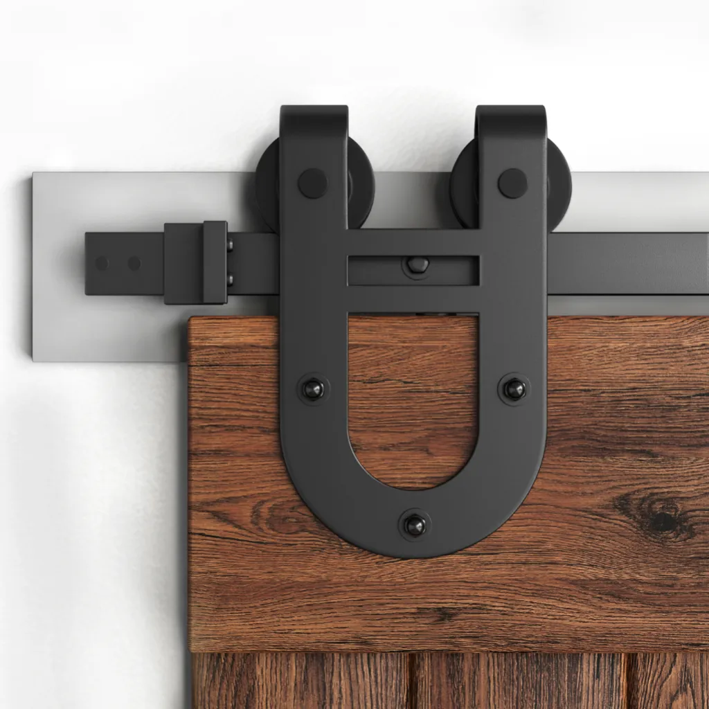 Horseshoe Single/Double Barn Door Hardware Kit