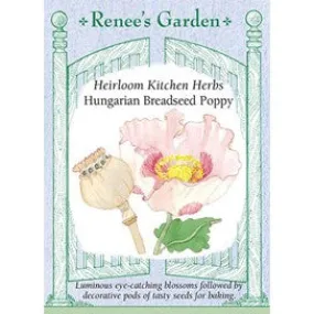 Hungarian Breadseed Poppy, Heirloom by Renee's Garden