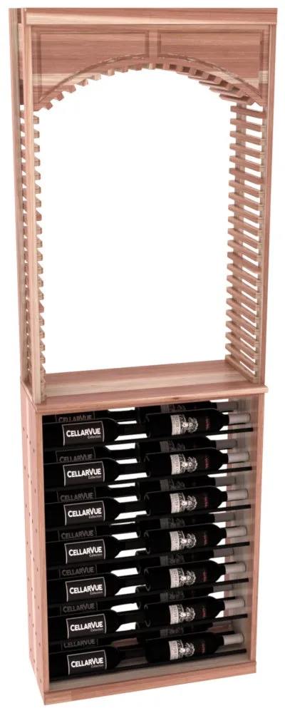 InstaCellar - 26" Cellar Arch / Horizontal Display Combo - Black Metal Rods