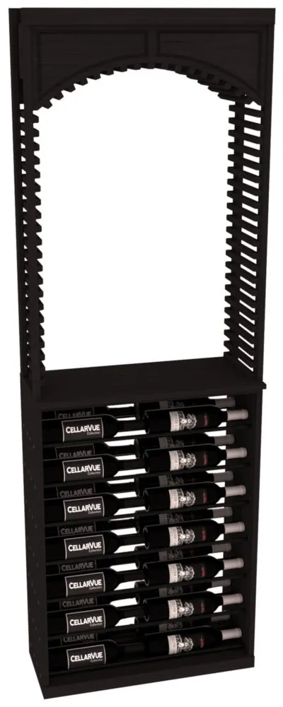 InstaCellar - 26" Cellar Arch / Horizontal Display Combo - Black Metal Rods