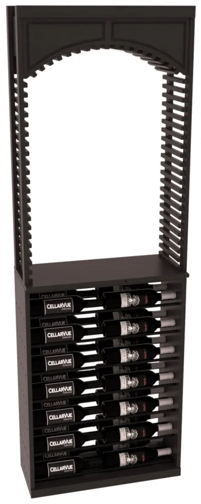 InstaCellar - 26" Cellar Arch / Horizontal Display Combo - Black Metal Rods