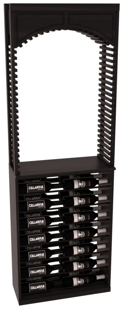 InstaCellar - 26" Cellar Arch / Horizontal Display Combo - Black Metal Rods