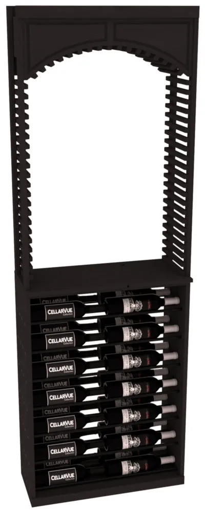 InstaCellar - 26" Cellar Arch / Horizontal Display Combo - Black Metal Rods
