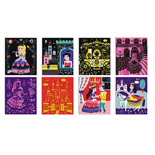 Janod Scratch Art Princesses - Multicolour