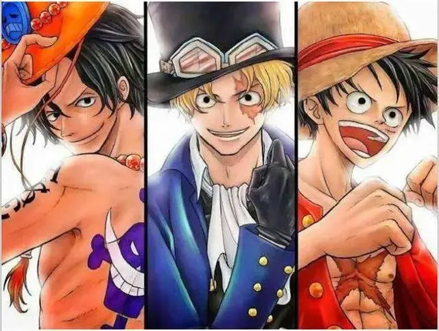 Japanese Anime Diamond Painting - Full Drill Square/Round 5D Embroidery, Cartoon Ace Sabo and Luffy