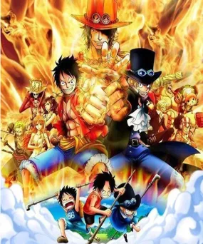 Japanese Anime Diamond Painting - Full Drill Square/Round 5D Embroidery, Cartoon Luffy Friends