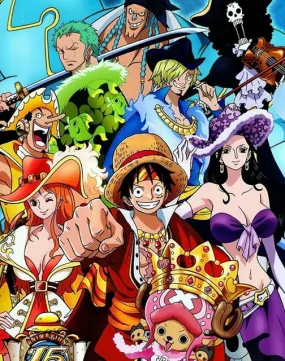 Japanese Anime Diamond Painting - Full Drill Square/Round 5D Embroidery, Cartoon Straw Hat Pirates Composite