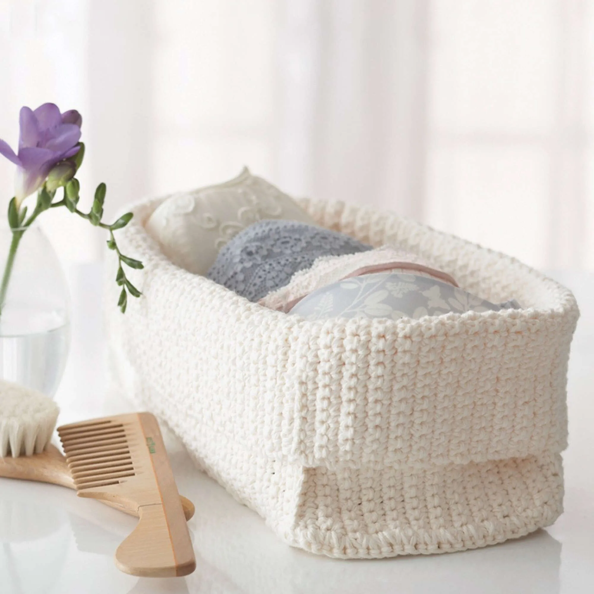 Lily Sugar'n Cream Crochet Spa Basket