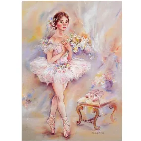 Little Ballerina Girl - Abstract Diamond Painting Kit, Full Round/Square Drill Diamonds