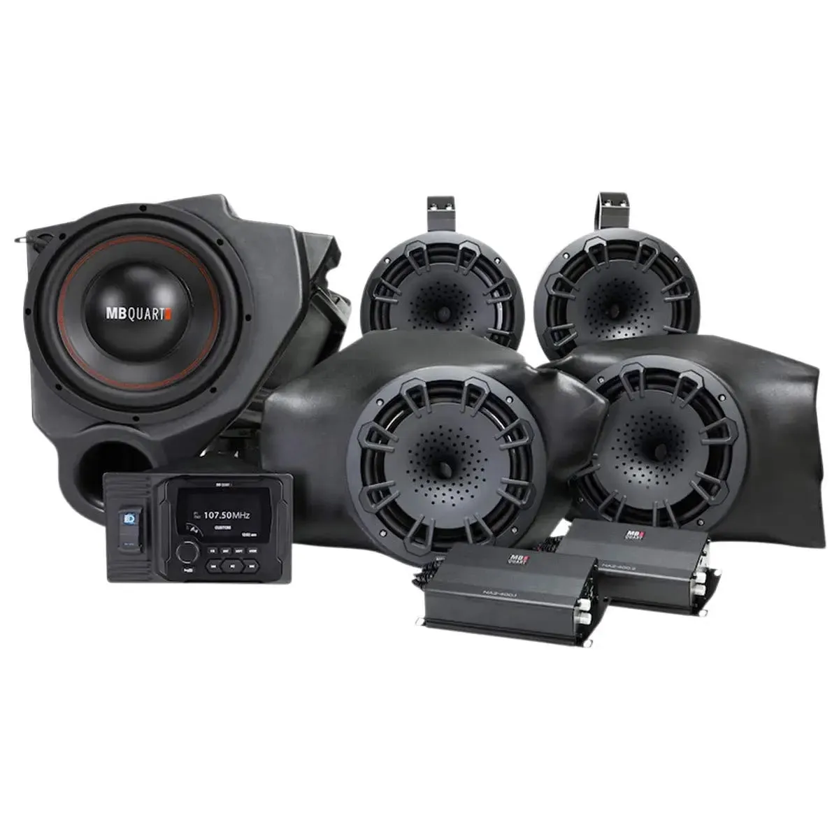 MB Quart MBQR-STG5-2 Five Speaker STAGE 5 Polaris RZR Tuned System 800W