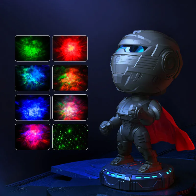 Mecha Samurai Starry Sky Projector | Adjustable Nebula Night Light