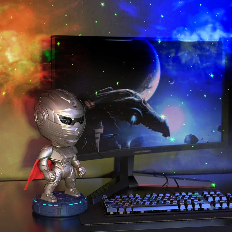 Mecha Samurai Starry Sky Projector | Adjustable Nebula Night Light