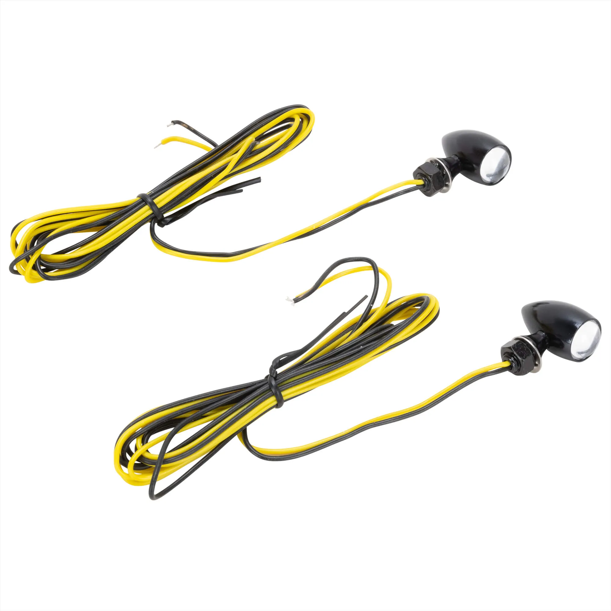 Micro Bullet Turn Signals - Black - Amber