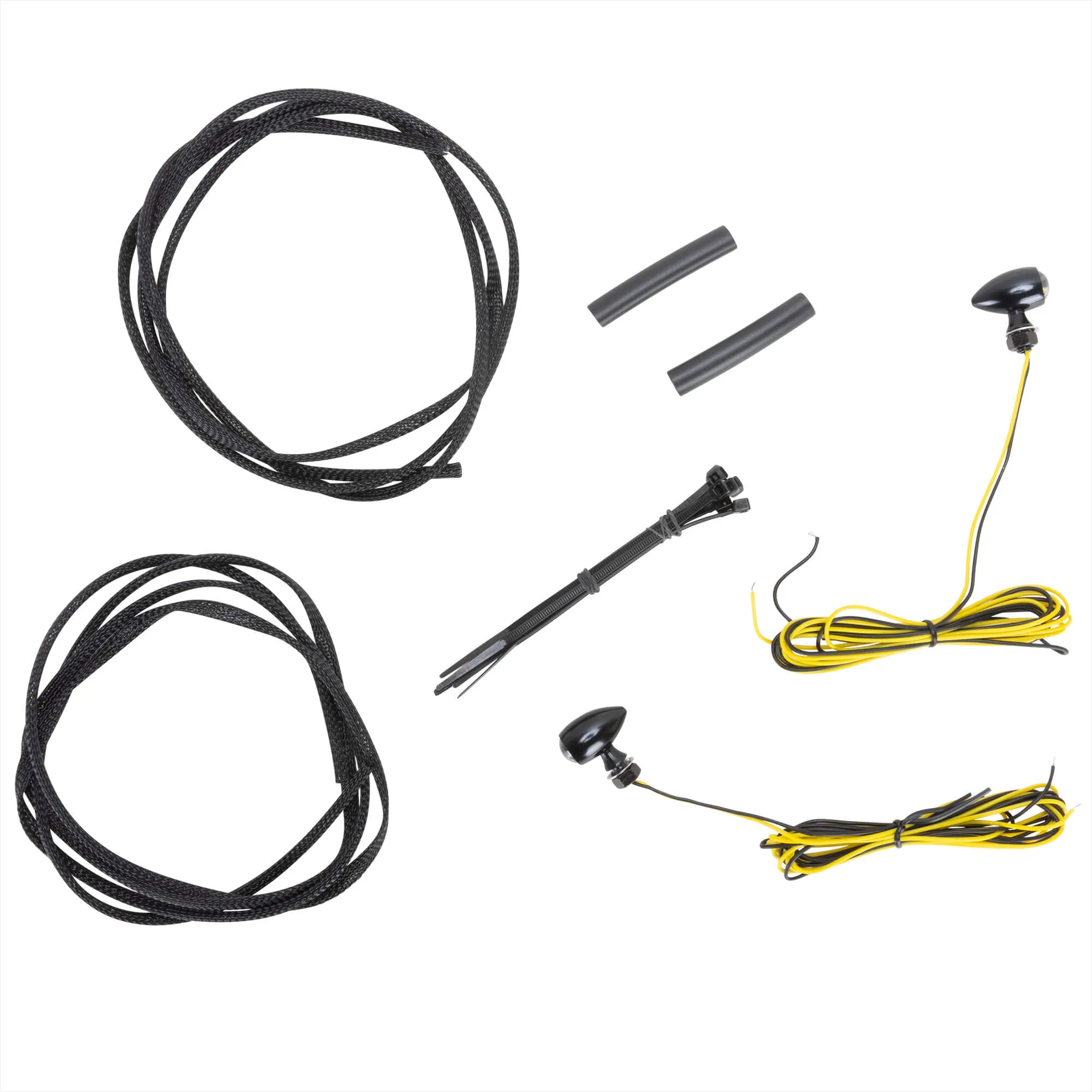 Micro Bullet Turn Signals - Black - Amber