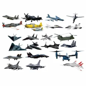 Military Aircraft Master-Pack Wall Decals