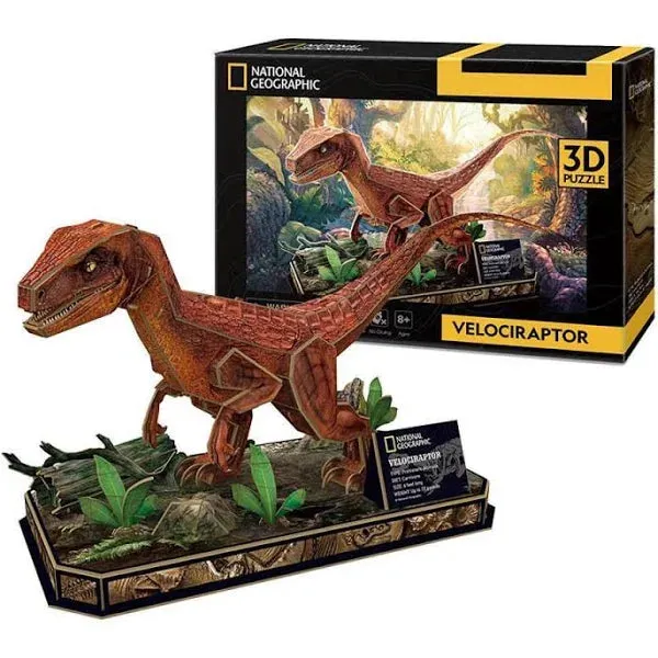 National Geographic Puzzle 3D Velociraptor Model Kit