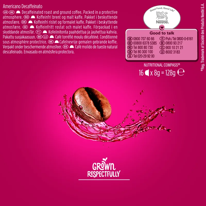 NESCAFÉ Dolce Gusto Americano Decaf coffee pods 16 Pack - Case of 3