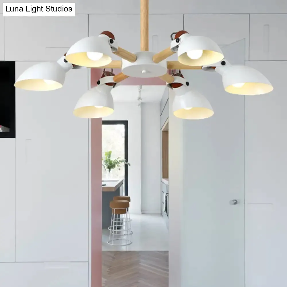 Nordic Half-Bottle Pendant Chandelier with Metal Shade - Stylish Lighting for Living Room