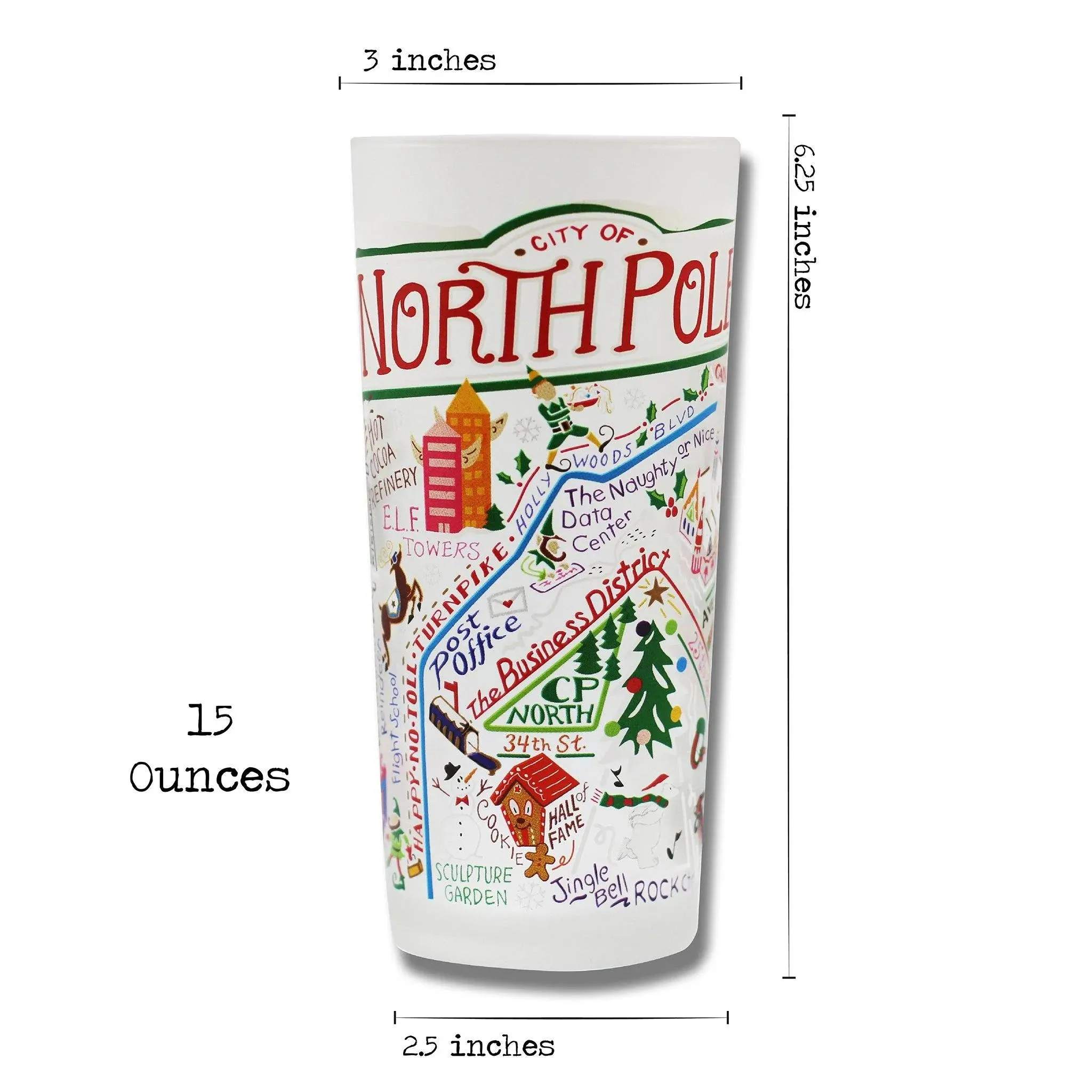 NORTH POLE CITY GLASS BY CATSTUDIO