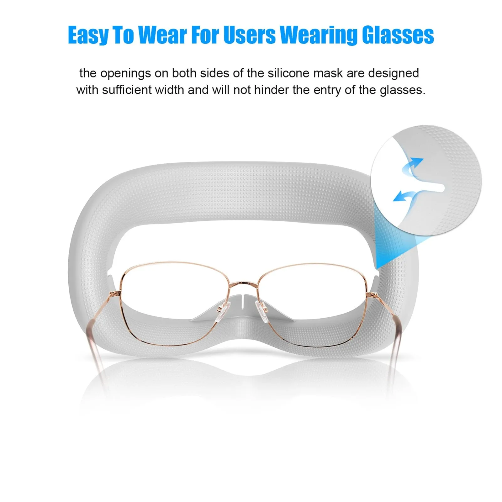 Oculus Quest 2 VR Glasses Silicone Anti-Sweat Anti-Leak Light-Blocking Eye Cover Oculus Quest 2 Accessories