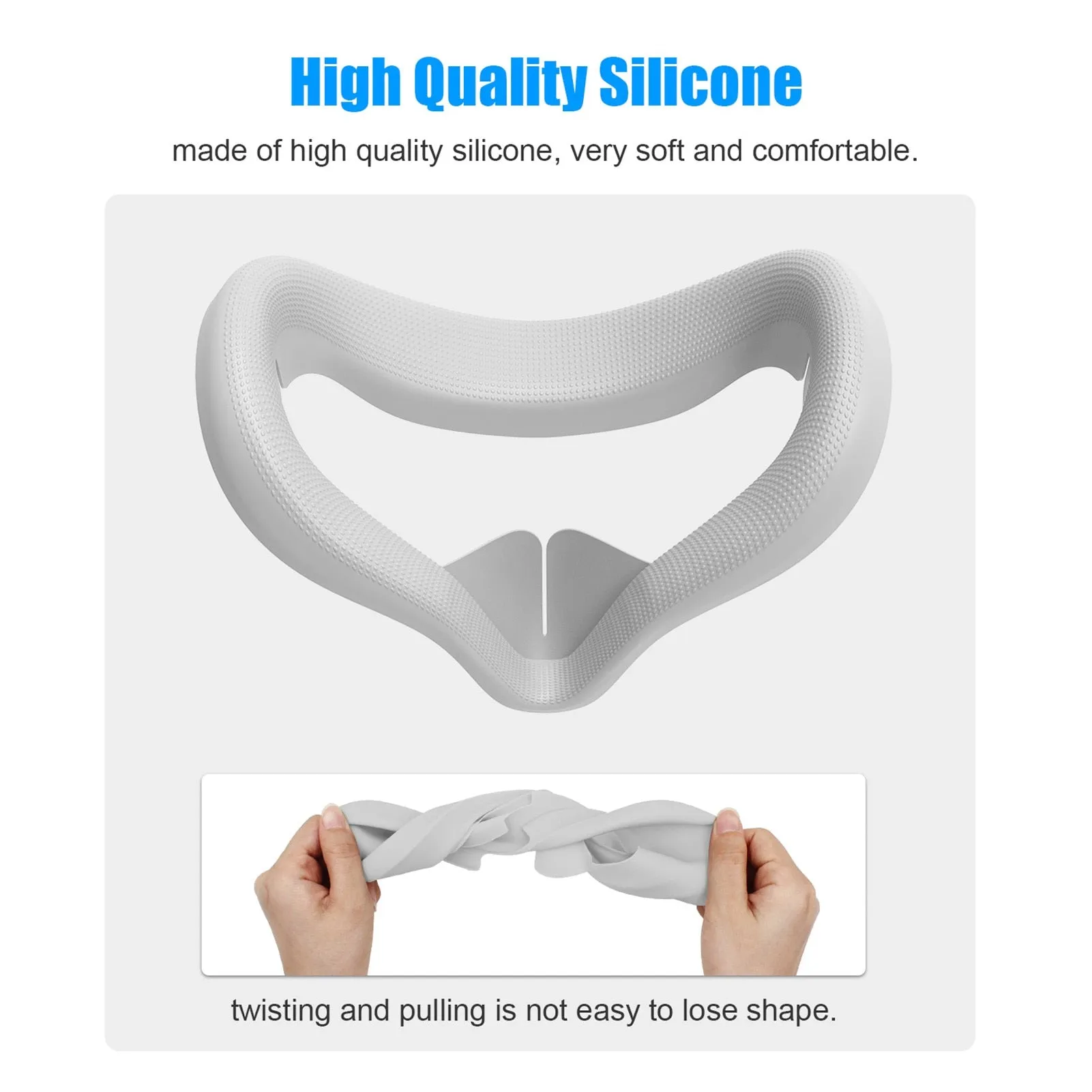 Oculus Quest 2 VR Glasses Silicone Anti-Sweat Anti-Leak Light-Blocking Eye Cover Oculus Quest 2 Accessories