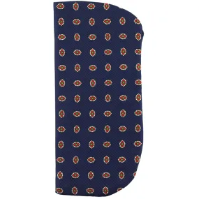 Paisley Printed Silk Glasses Case - Navy I