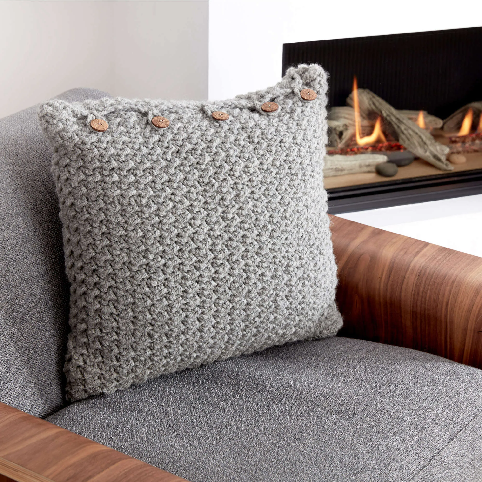 Patons Crochet Crunch Stitch Pillow